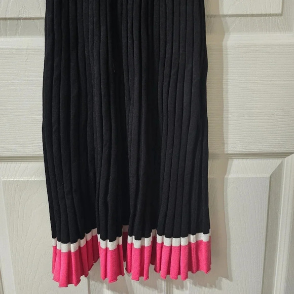 Prabal Gurung Pleated Sweater Sheath Dress, Back Cut-Out, Midi, Colorblock, EUC! - Picture 5 of 13